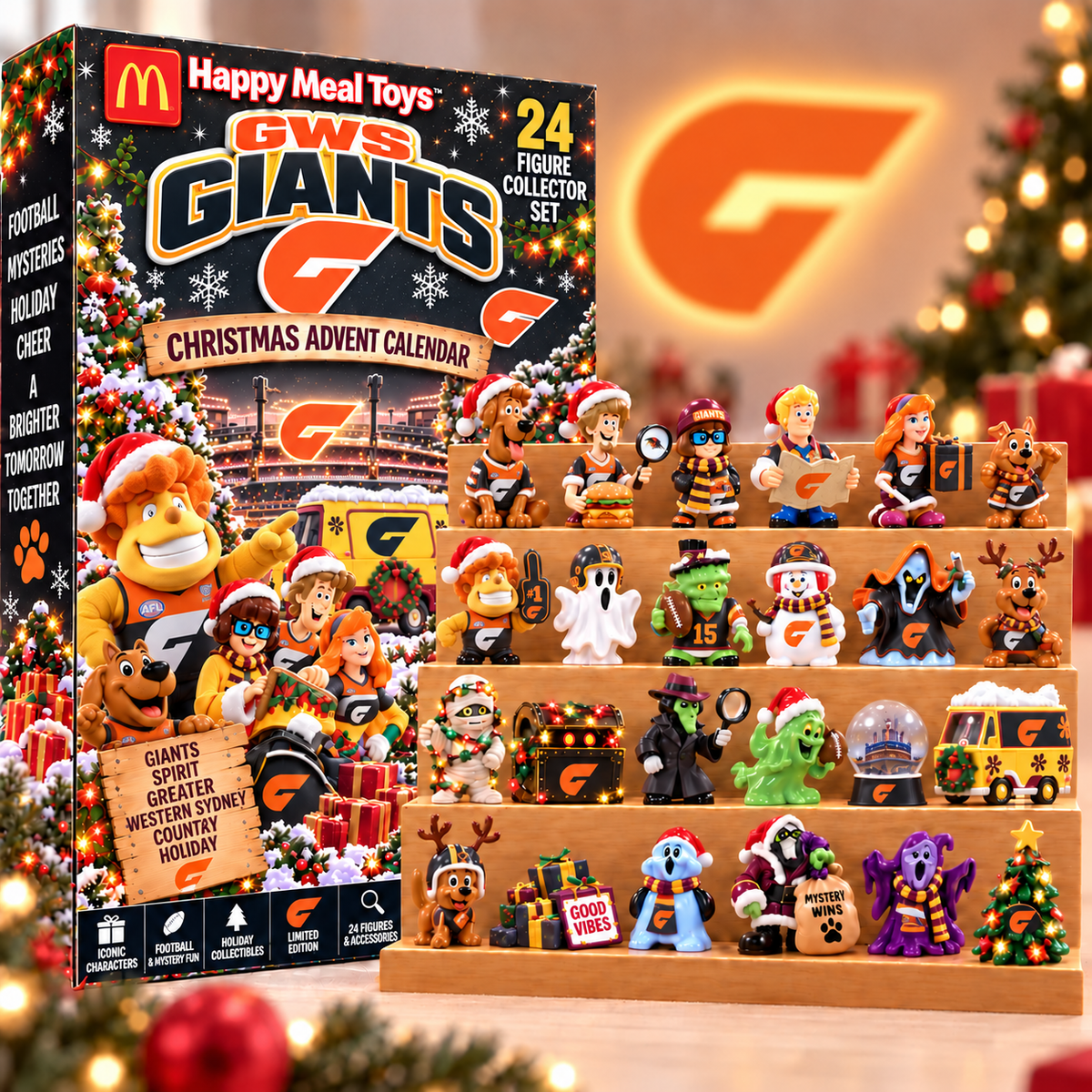 Premium AFL GWS Christmas Crossover Advent Calendar V9