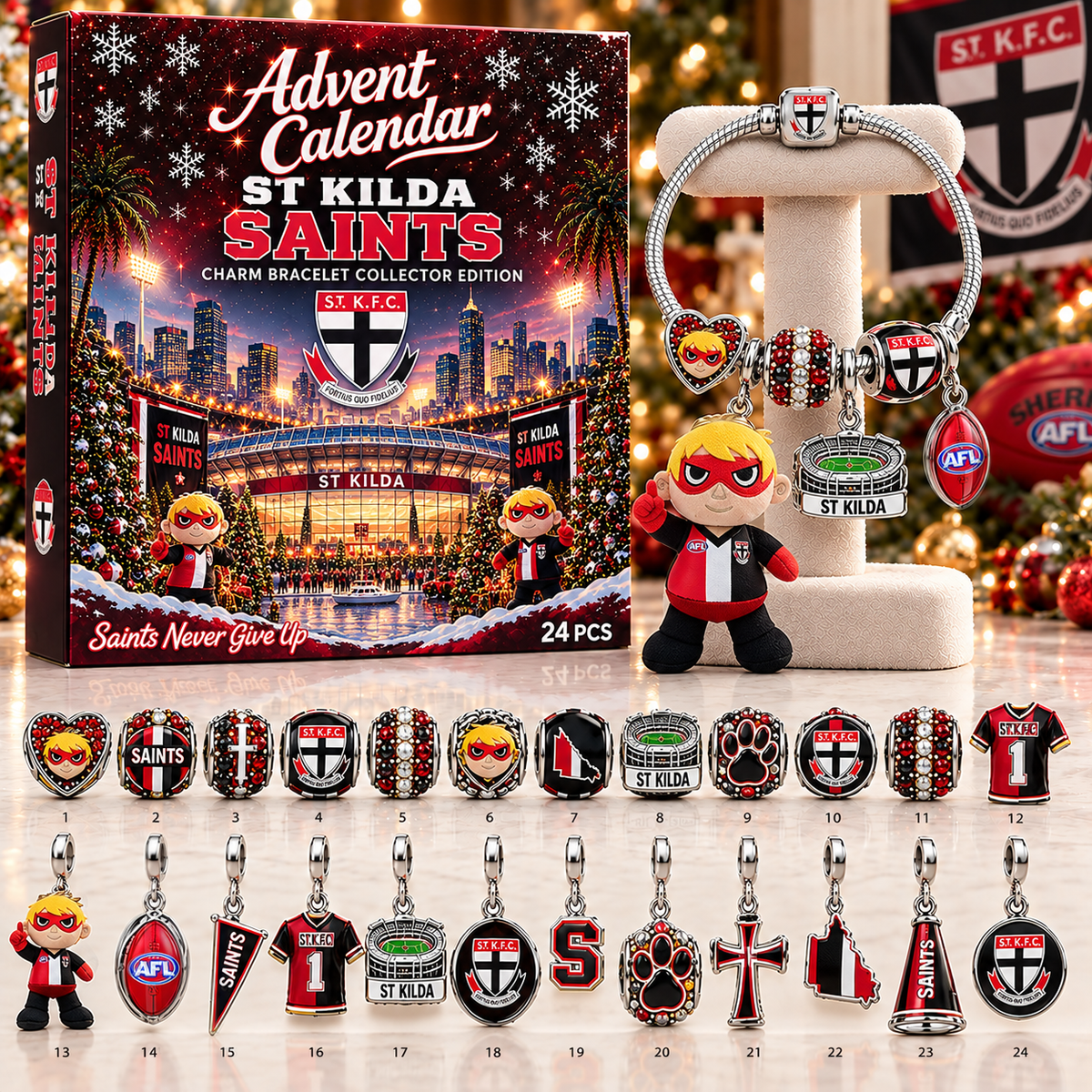Premium AFL SKS Advent Calendar Charm Bracelet Set V5