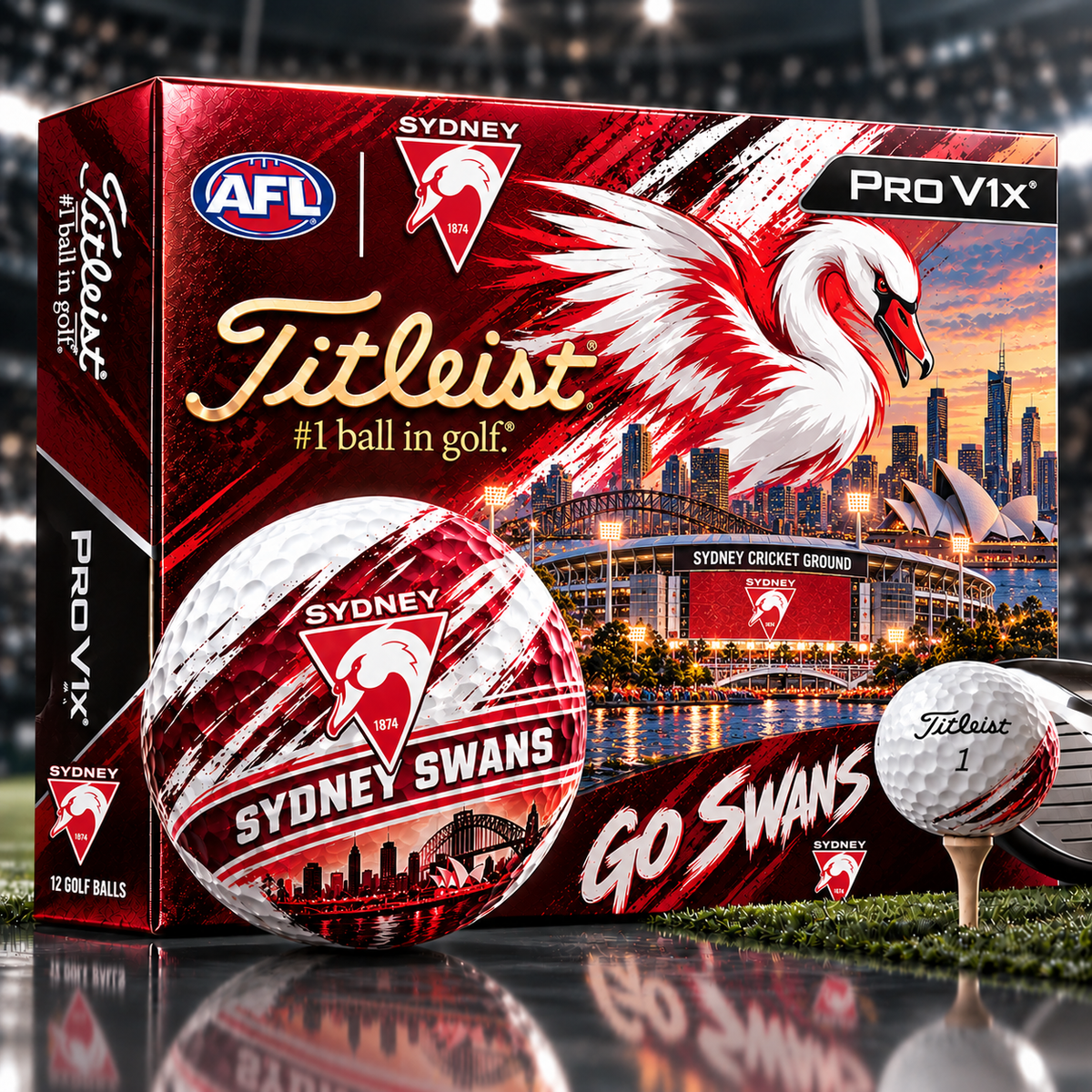 Premium AFL SS x Titleist Pro V1 Skyline & Stadium Golf Balls Set