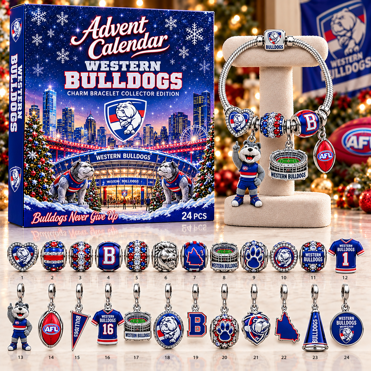 Premium AFL WB Advent Calendar Charm Bracelet Set V5