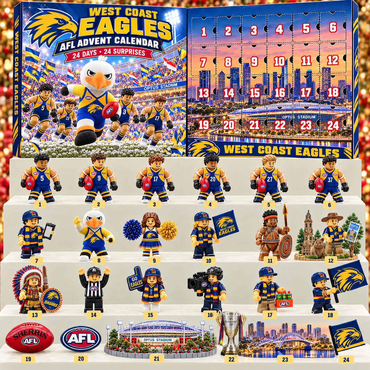 Premium AFL WCE 24-Piece Football Collectible Advent Calendar V2