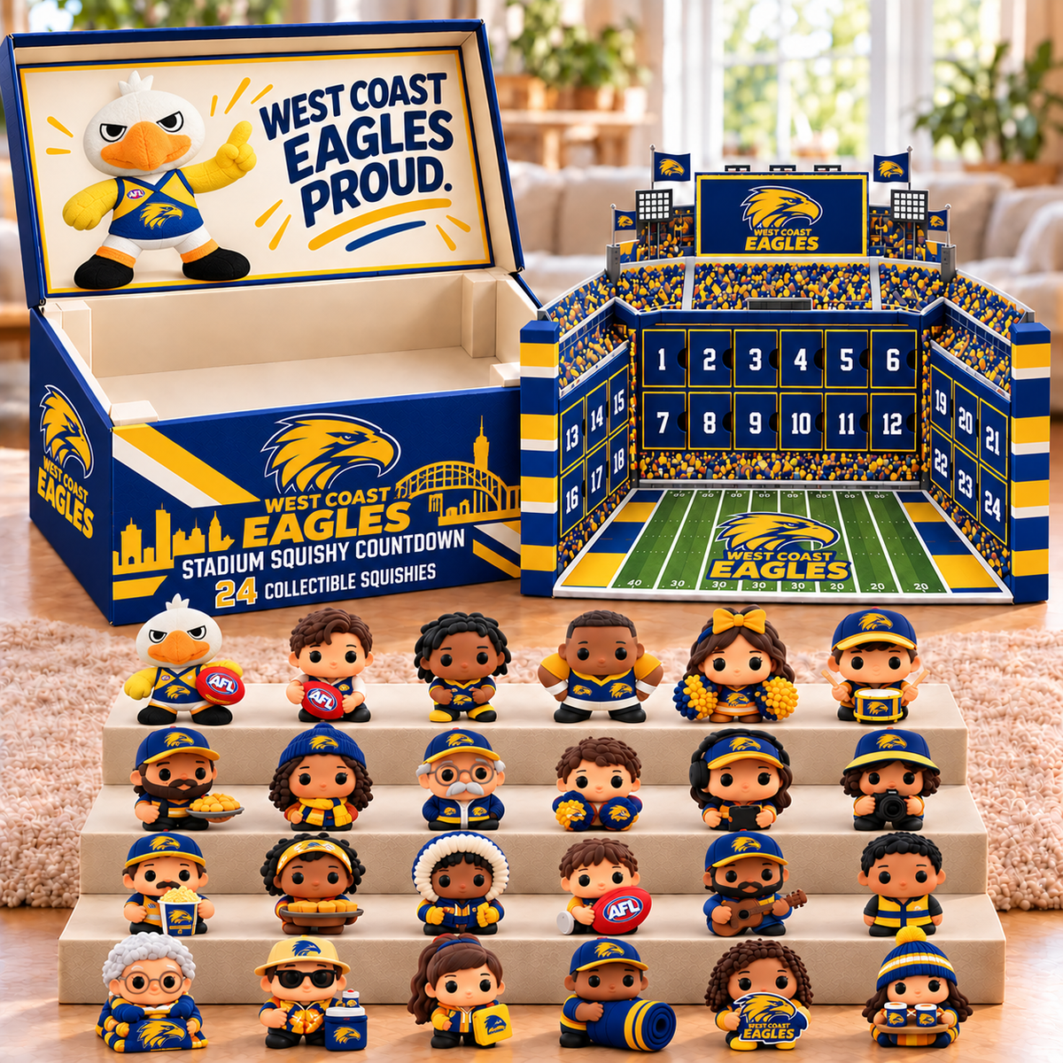 Premium AFL WCE Stadium Squishy Advent Calendar V8
