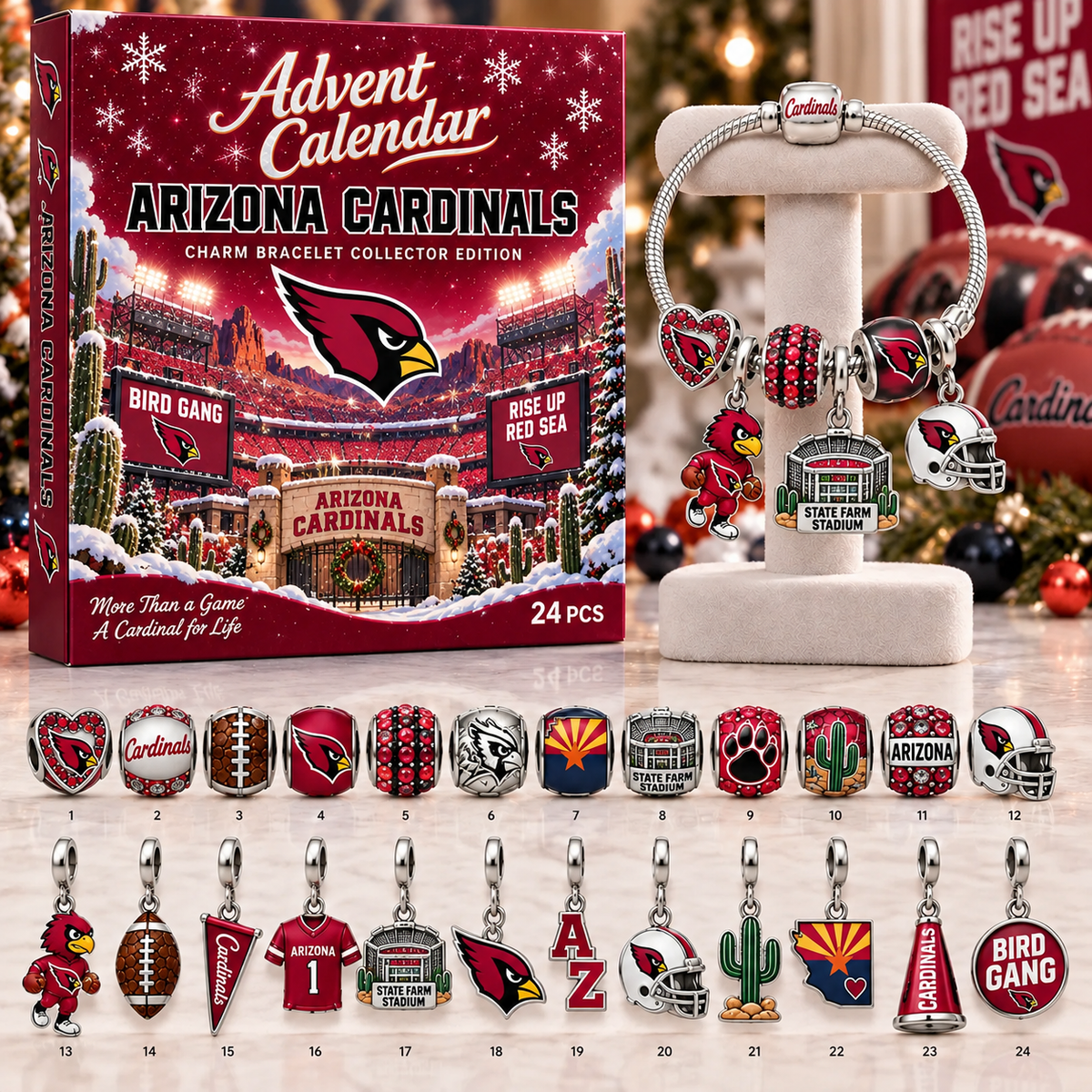 Premium NFL AC Advent Calendar Charm Bracelet Set V5