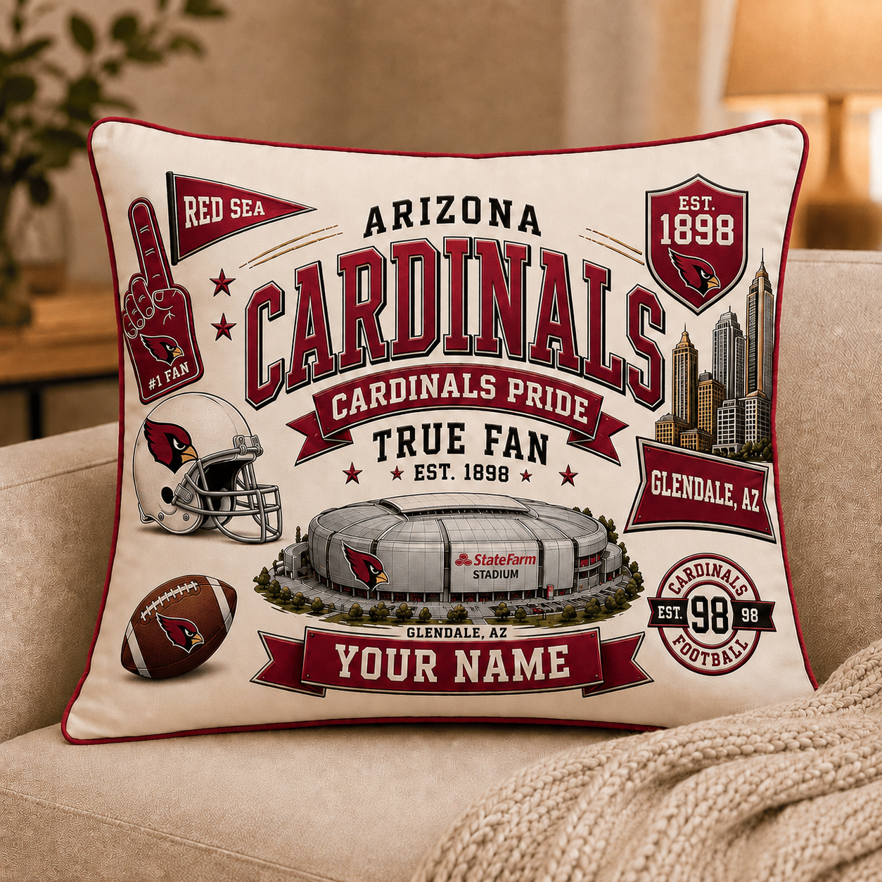 Premium NFL AC Vintage Pillow