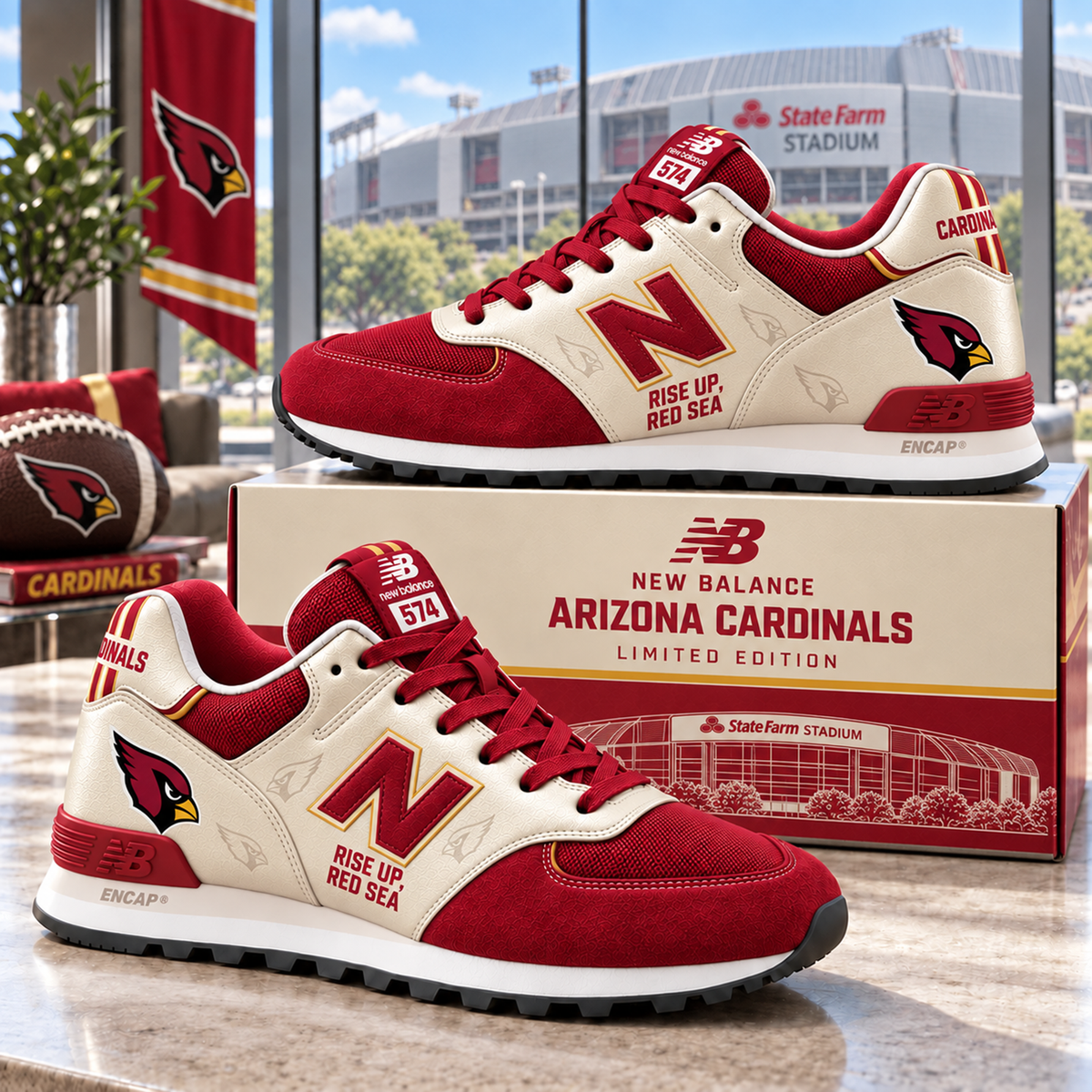 Premium NFL ARI NB 574 Sneaker