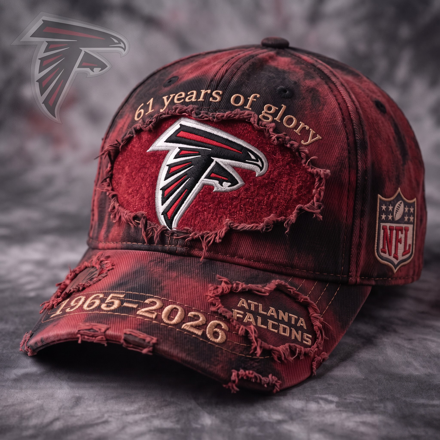 Premium NFL ATL Glory Vintage Distressed Embroidered Cap
