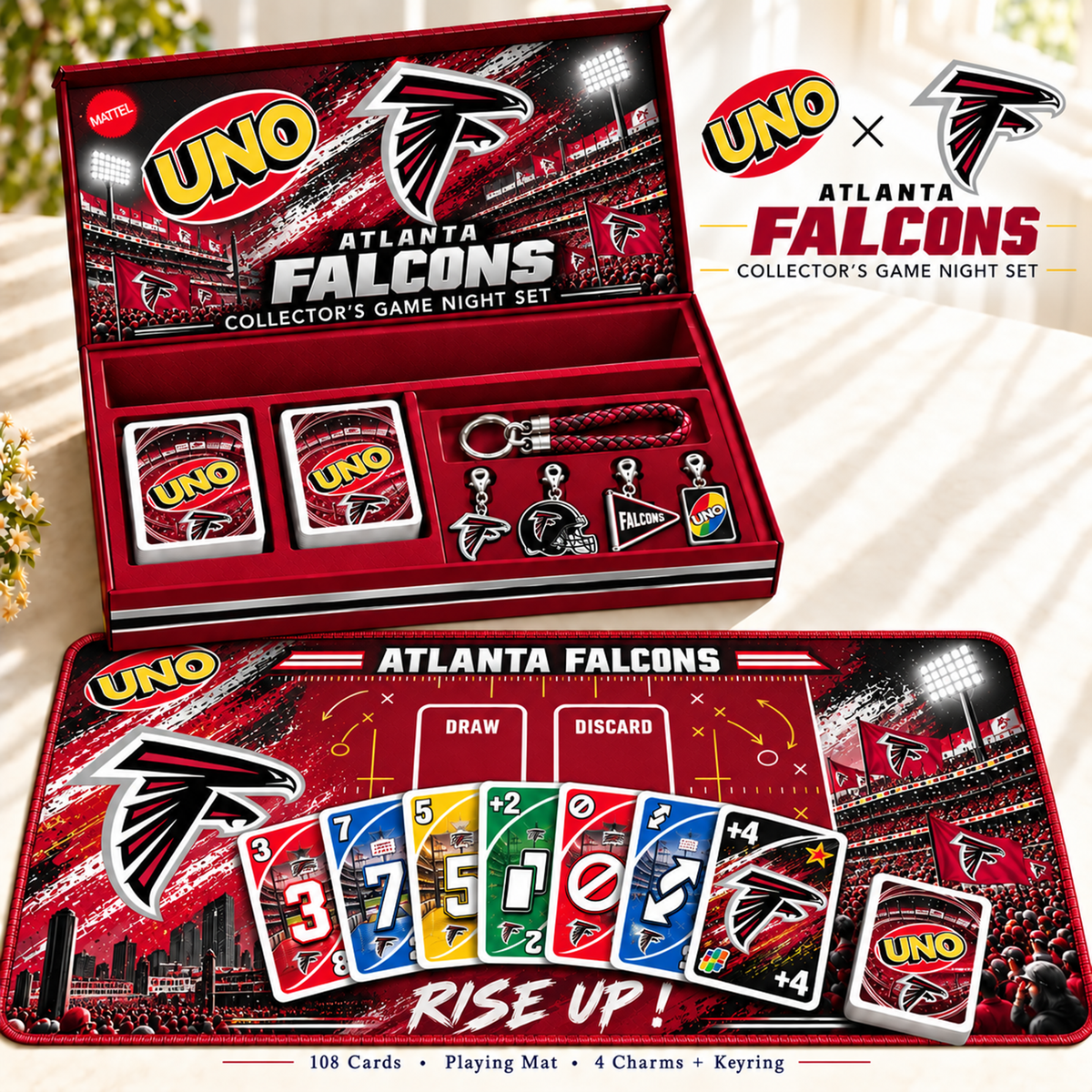 Premium NFL ATL Uno Board Game Set