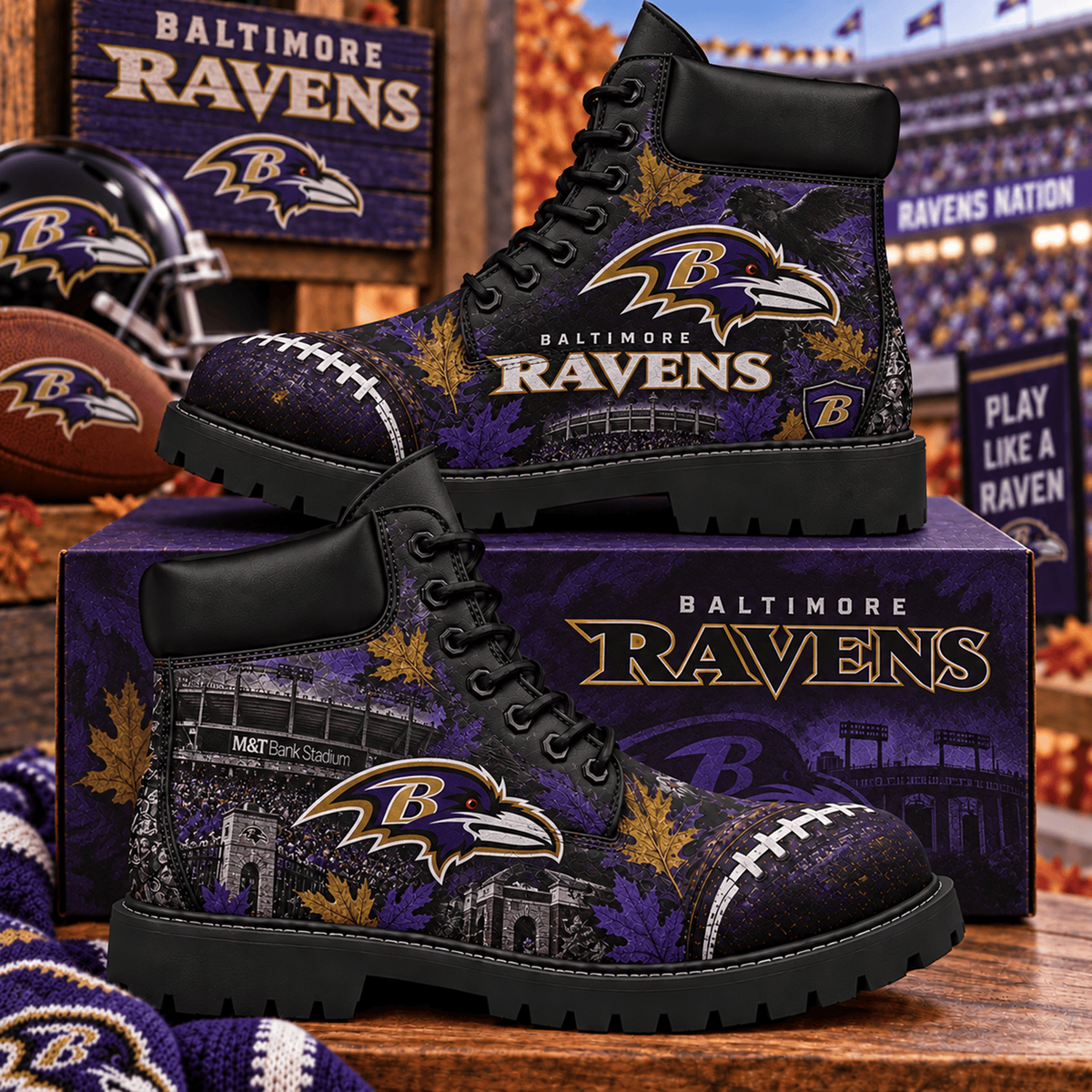 Premium NFL BAL Heritage Skyline Boots V4