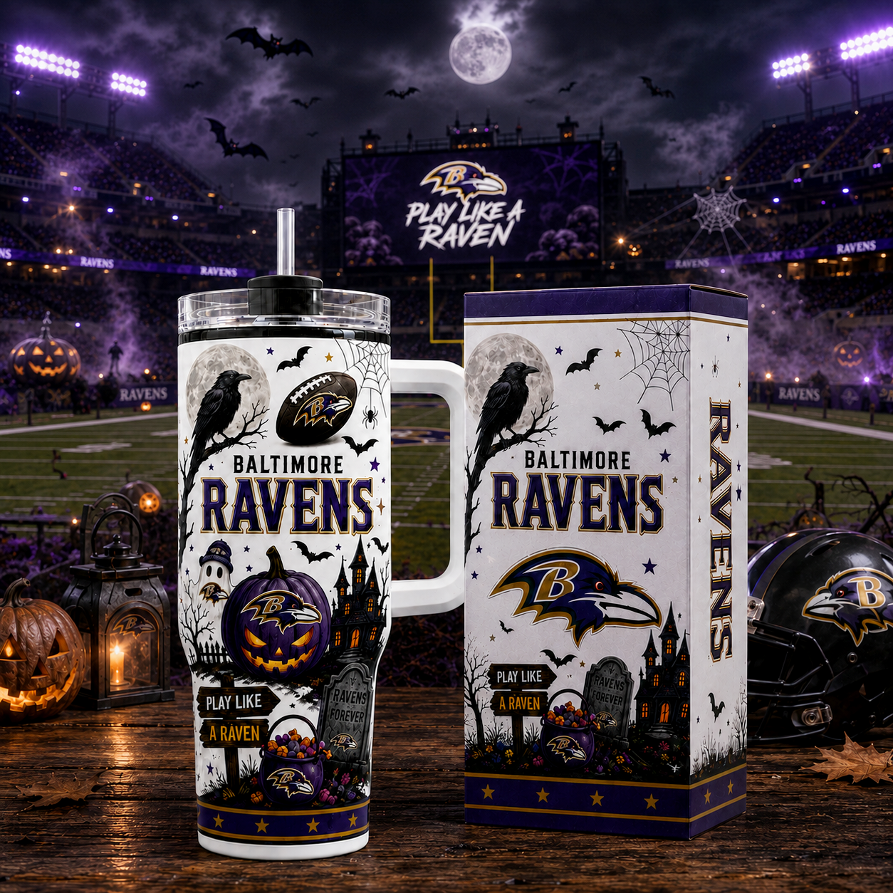 Premium NFL BR Halloween Spirit Insulated Tumbler
