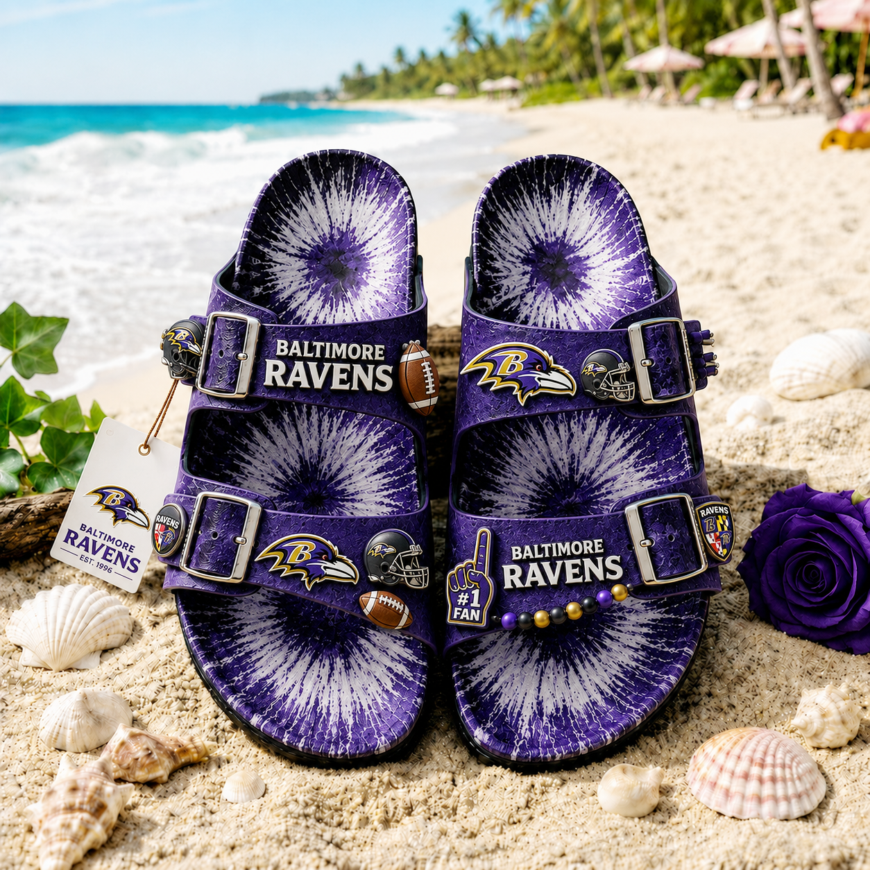 Premium NFL BR Summer Splash Birkenstocks Shoes