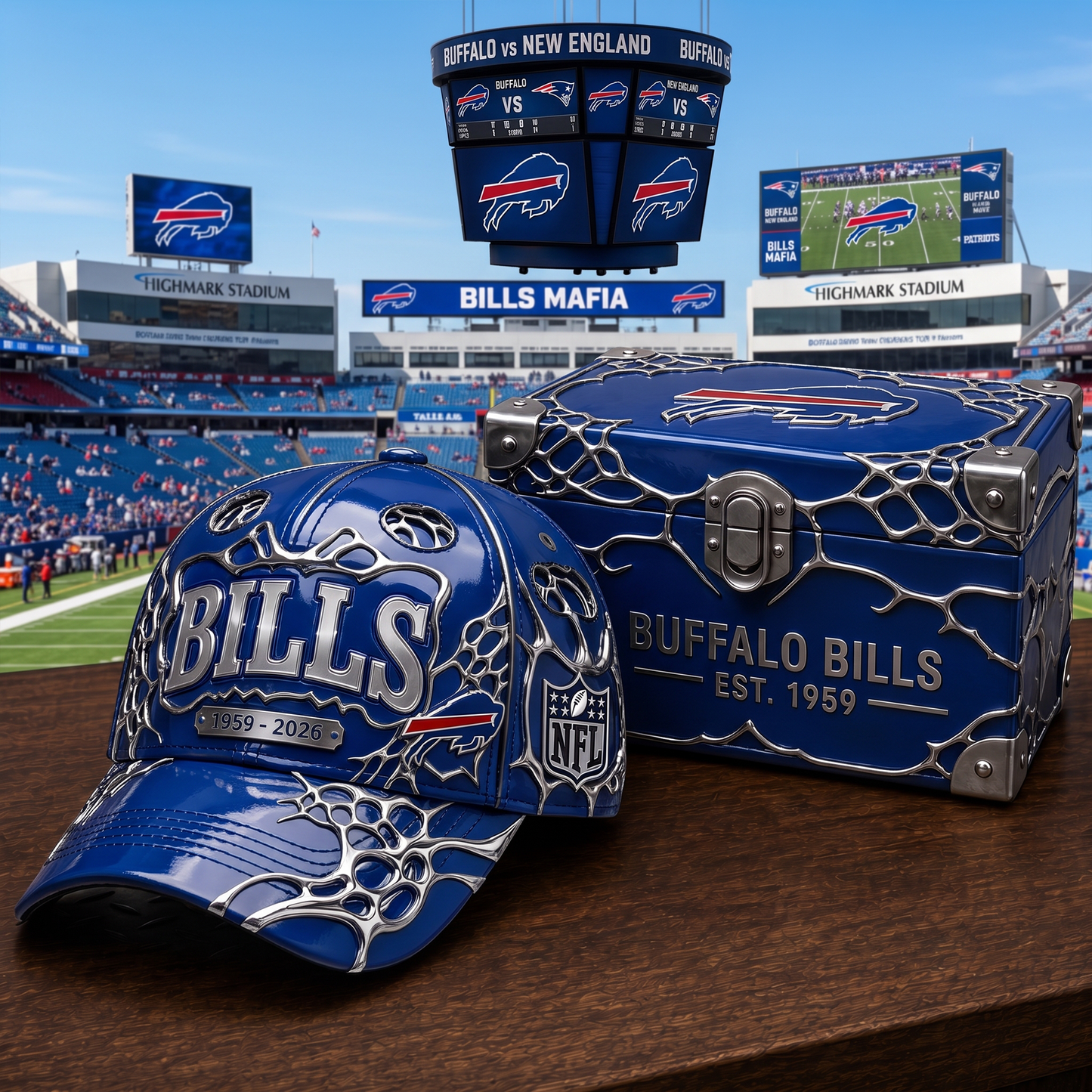Premium NFL BUF Metallic Legacy Anniversary