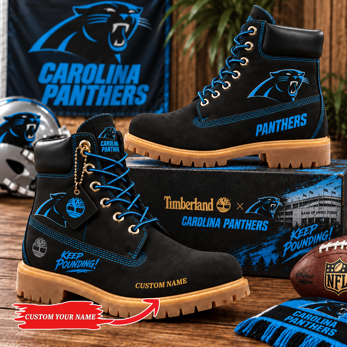 Premium NFL CAR Heritage Boots Custom Name