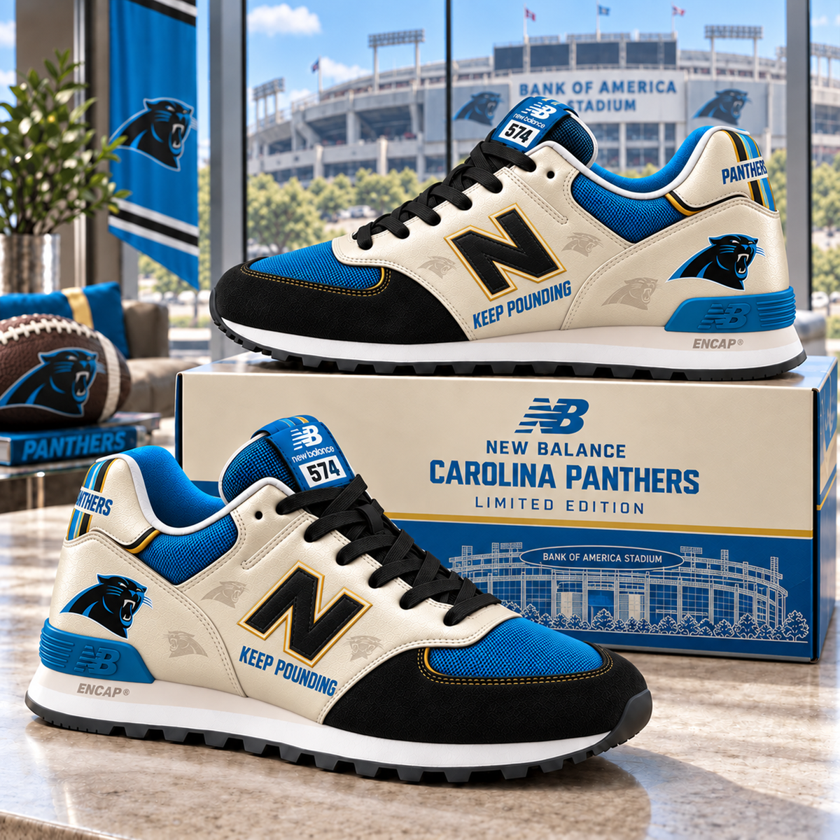 Premium NFL CAR NB 574 Sneaker