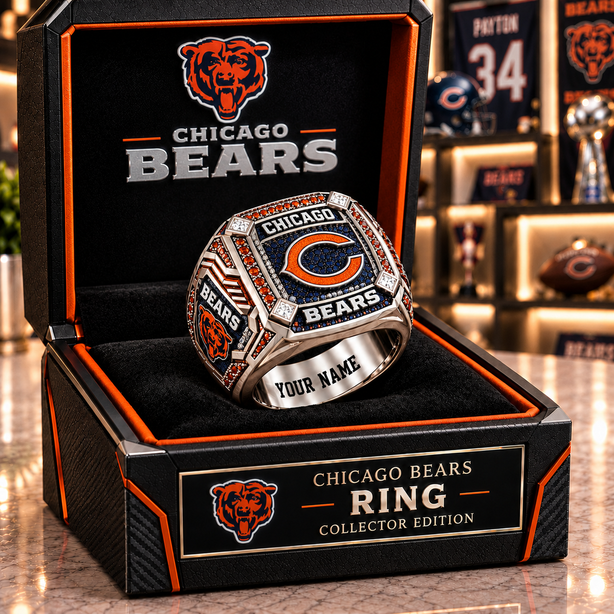 Premium NFL CHI Team Spirit Collector Ring