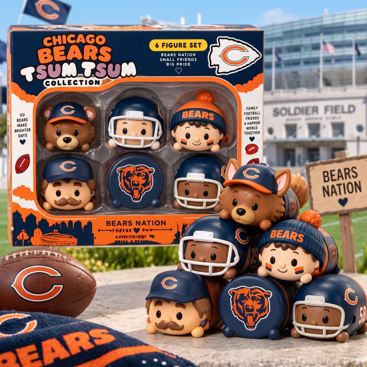 Premium NFL CHI Tsum Tsum Collector Set