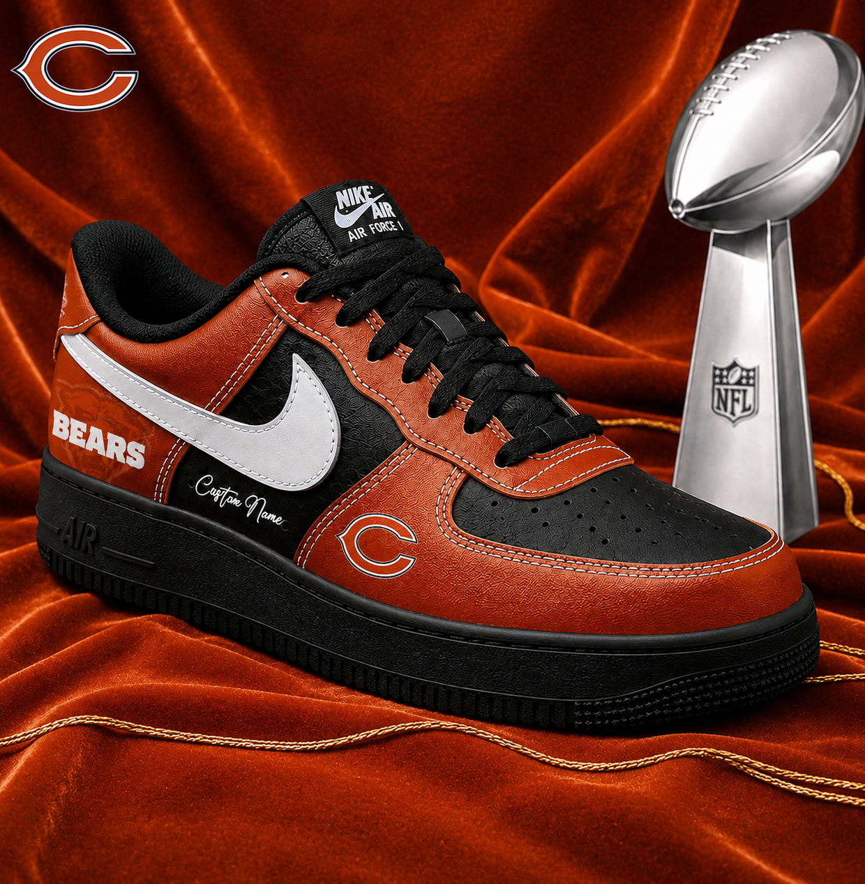 Premium NFL CHI Victory Legacy AF1 Sneakers