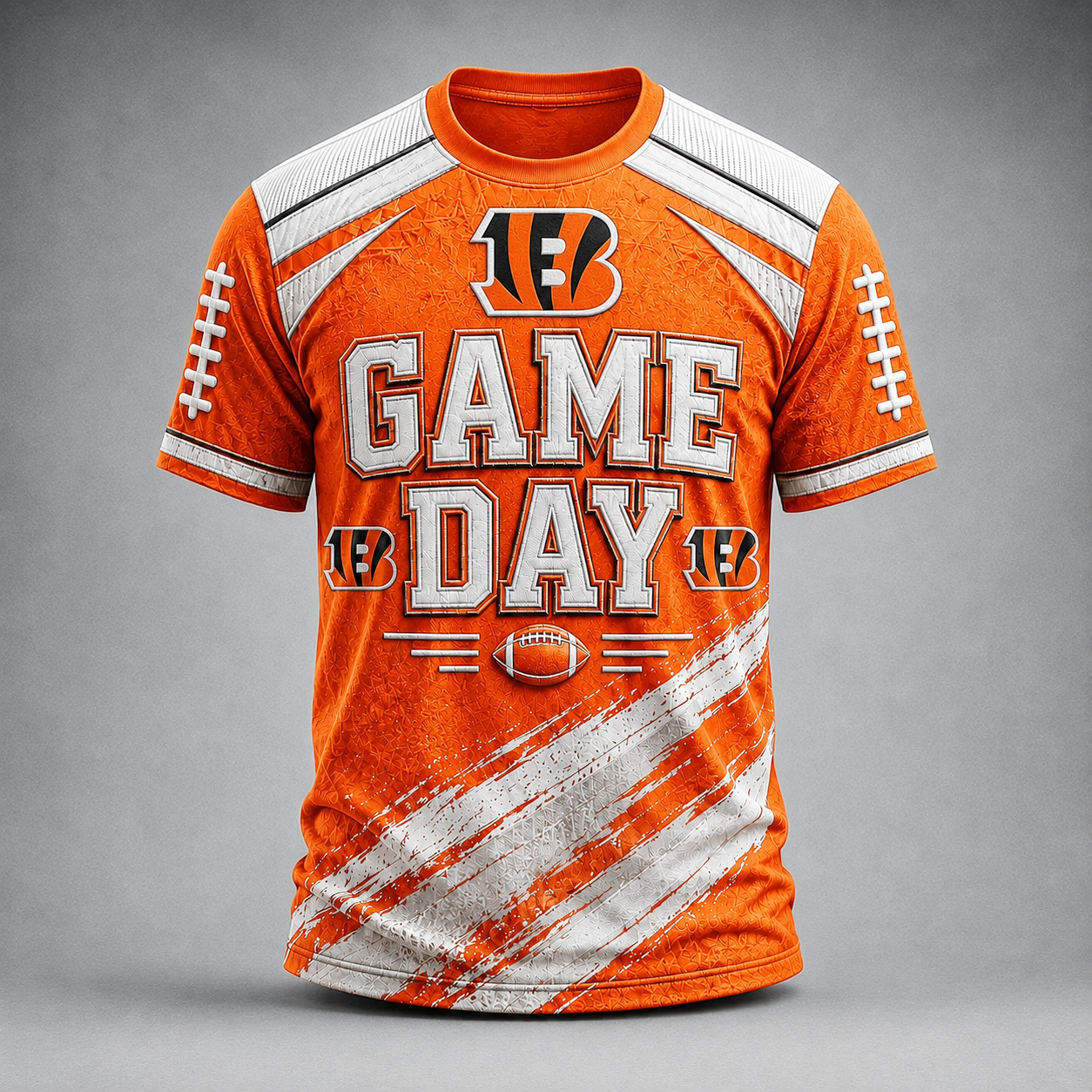 Premium NFL CIN Game Day Paint Splatter Performance T-Shirt