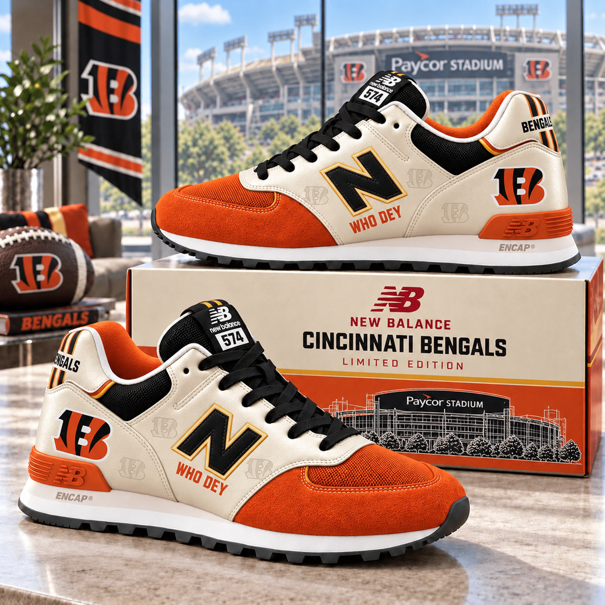 Premium NFL CIN NB 574 Sneaker