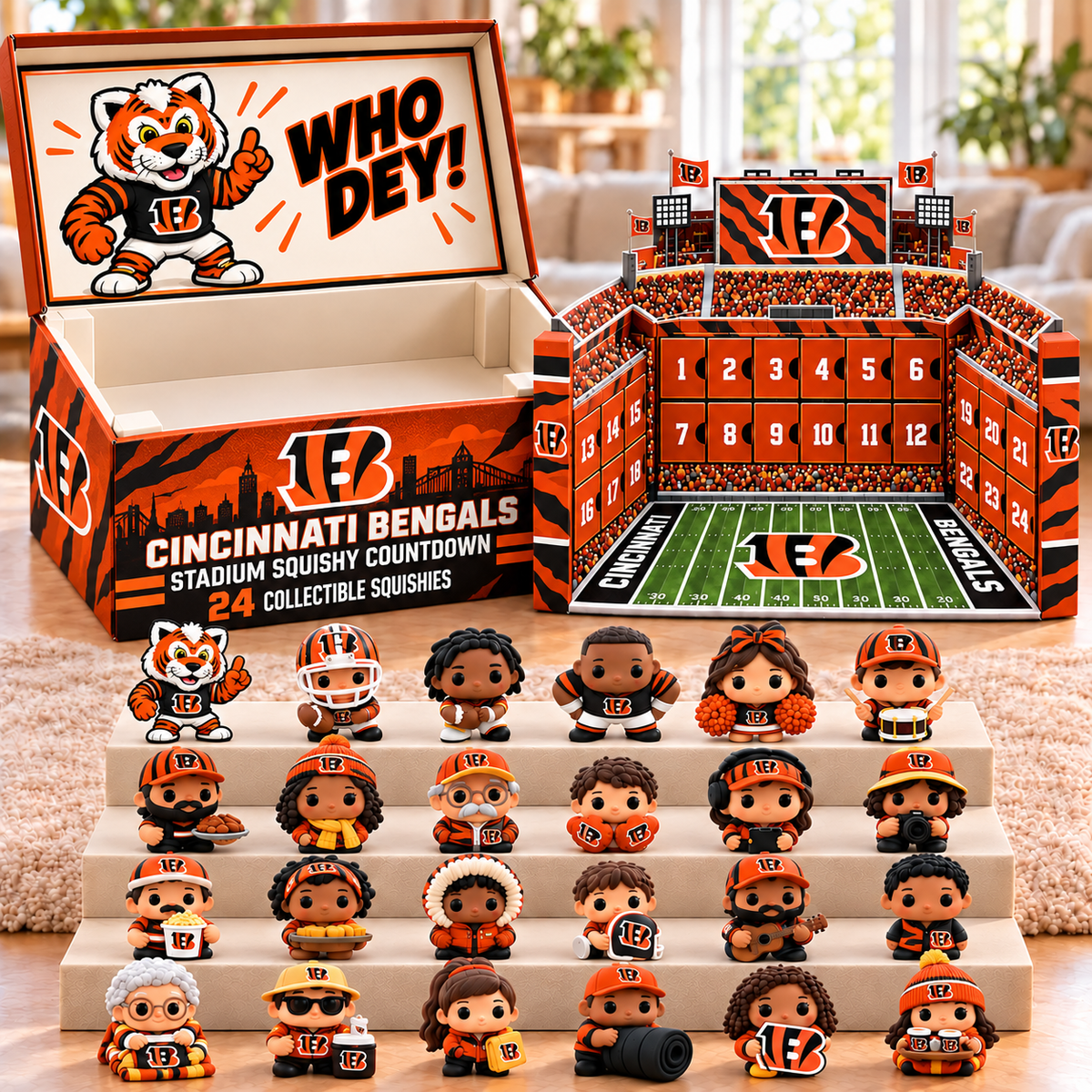 Premium NFL CIN Stadium Squishy Advent Calendar V8