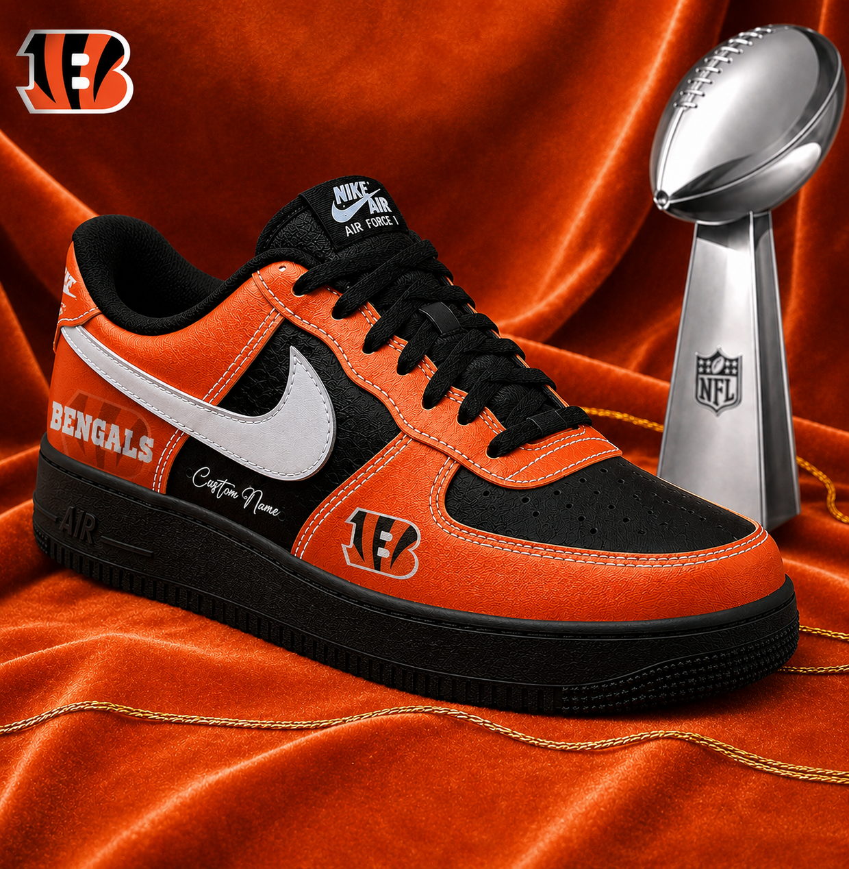 Premium NFL CIN Victory Legacy AF1 Sneakers
