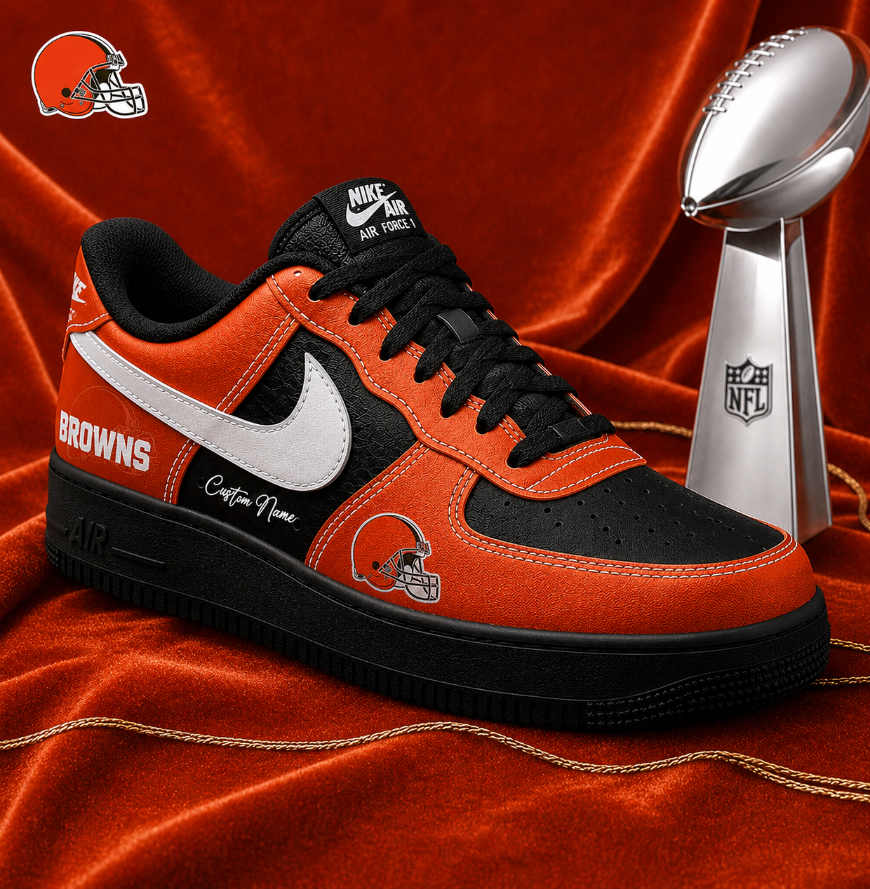 Premium NFL CLE Victory Legacy AF1 Sneakers