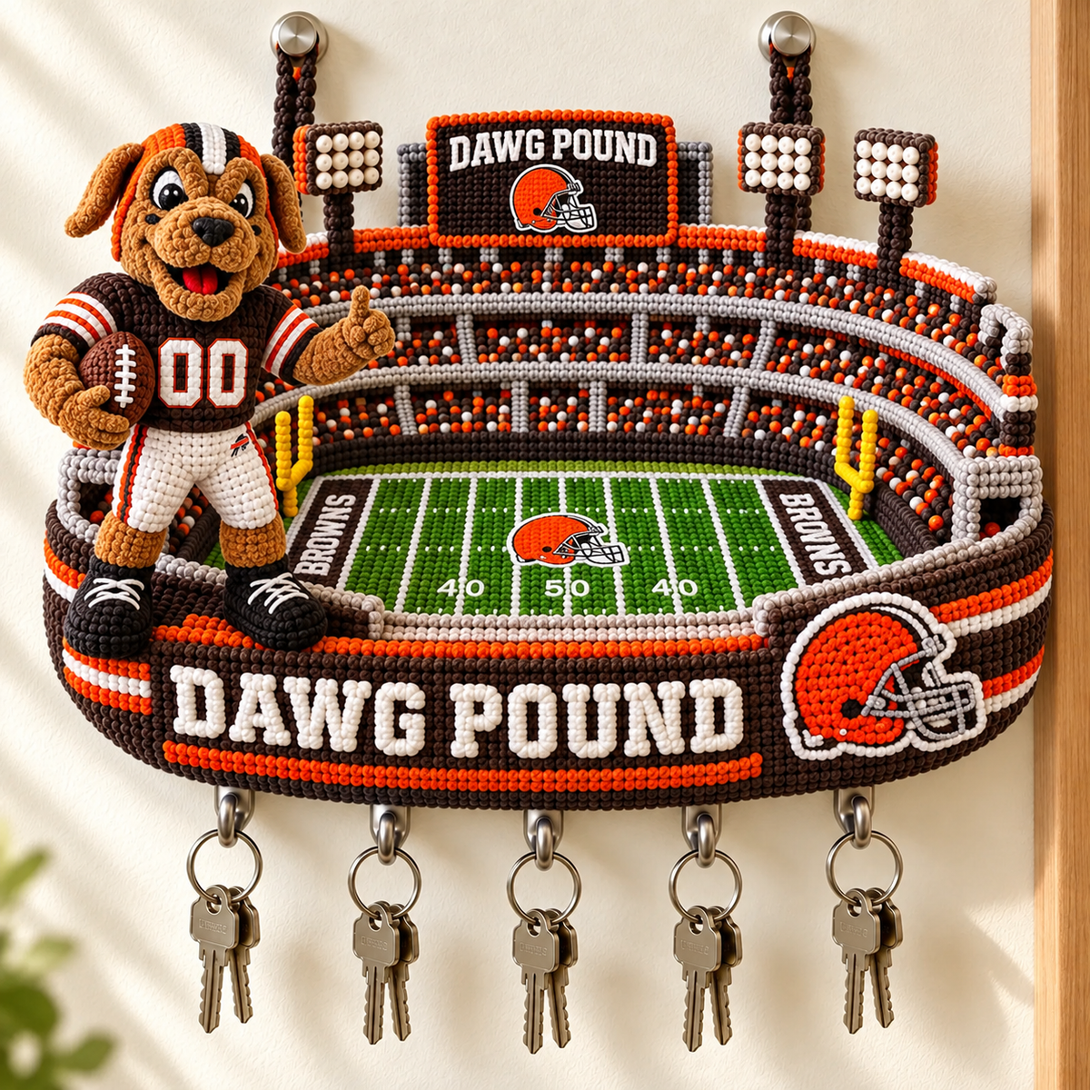 Premium NFL CLE Wall Mounted Key Holder