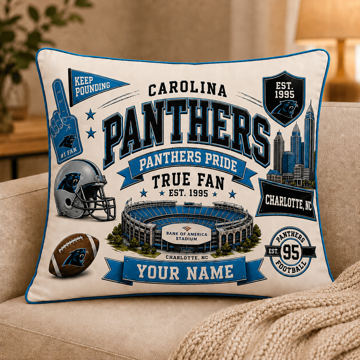Premium NFL CP Vintage Pillow