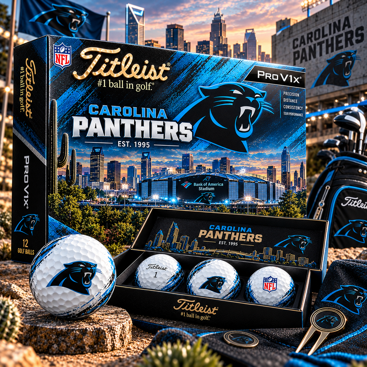 Premium NFL CP x Titleist Pro V1 Herritage Golf Ball Set V4
