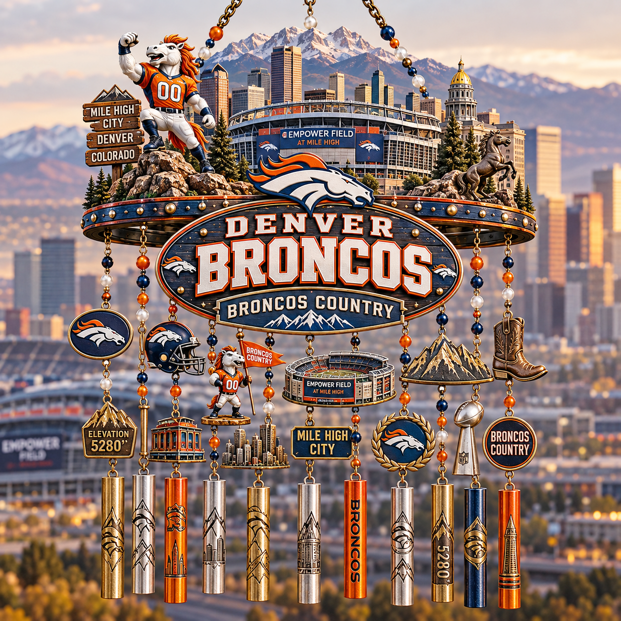 Premium NFL DB Heritage Wind Chime