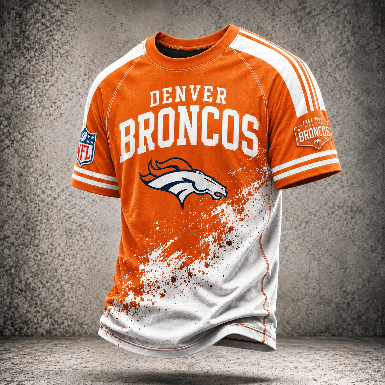 Premium NFL DB Vintage Paint Splatter Performance T-Shirt