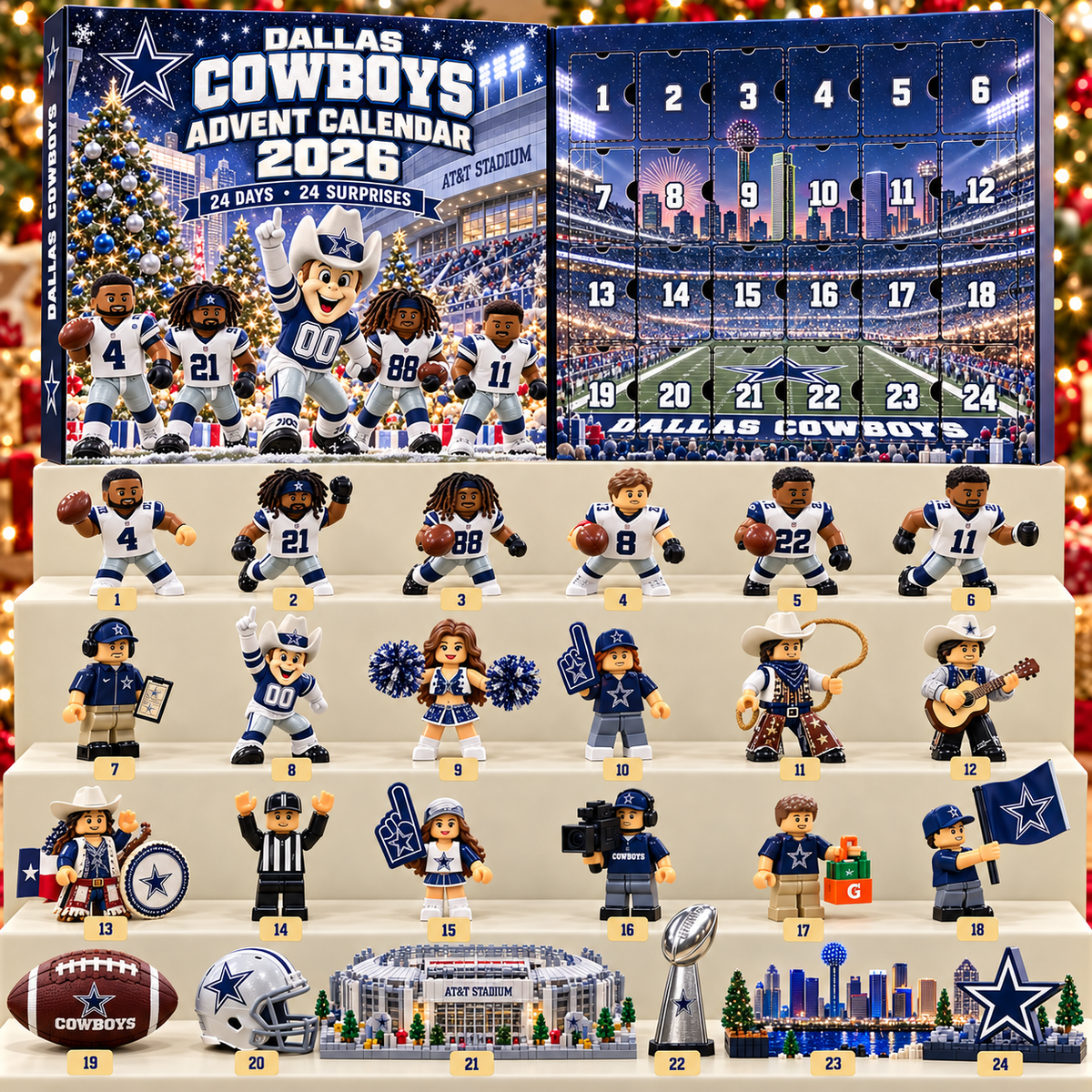 Premium NFL DC 24-Piece Football Collectible Advent Calendar V2
