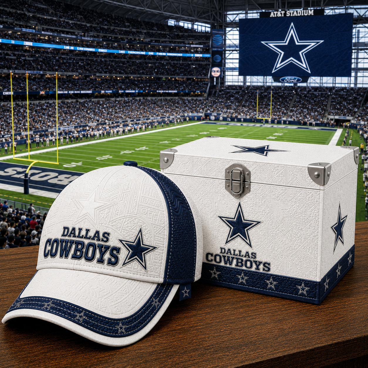 Premium NFL DC Embossed Leather Cap