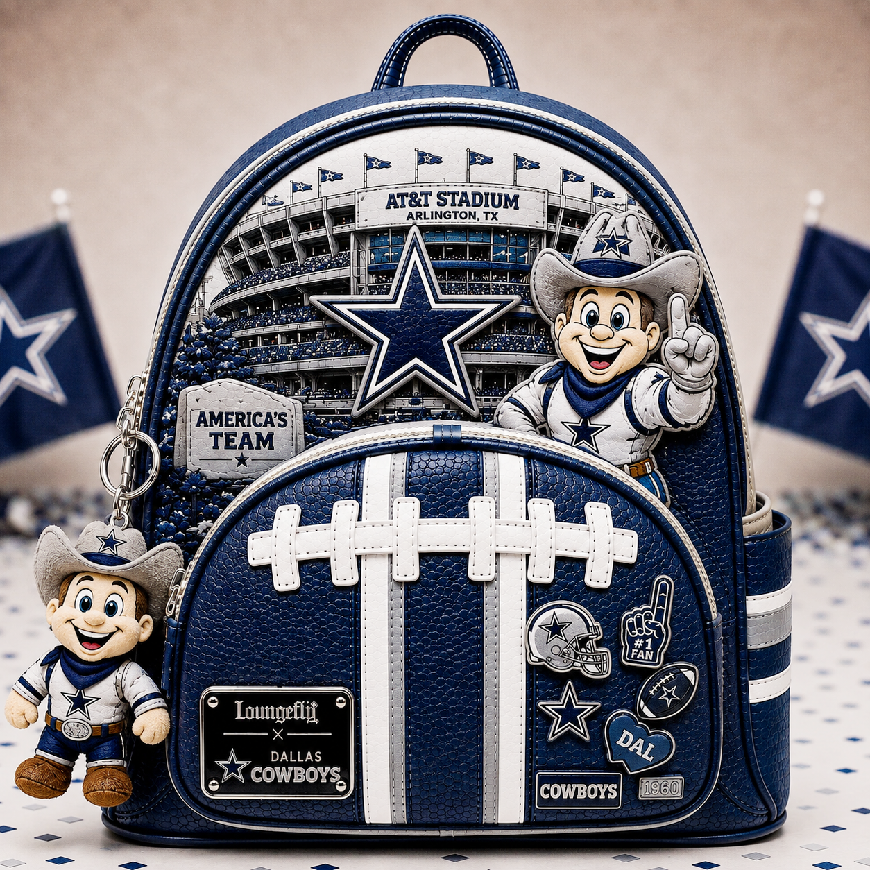 Premium NFL DC Mascot Football Fan Backpack