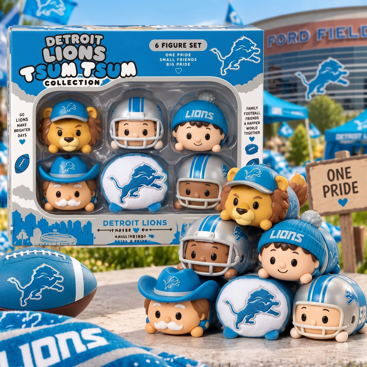 Premium NFL DET Tsum Tsum Collector Set