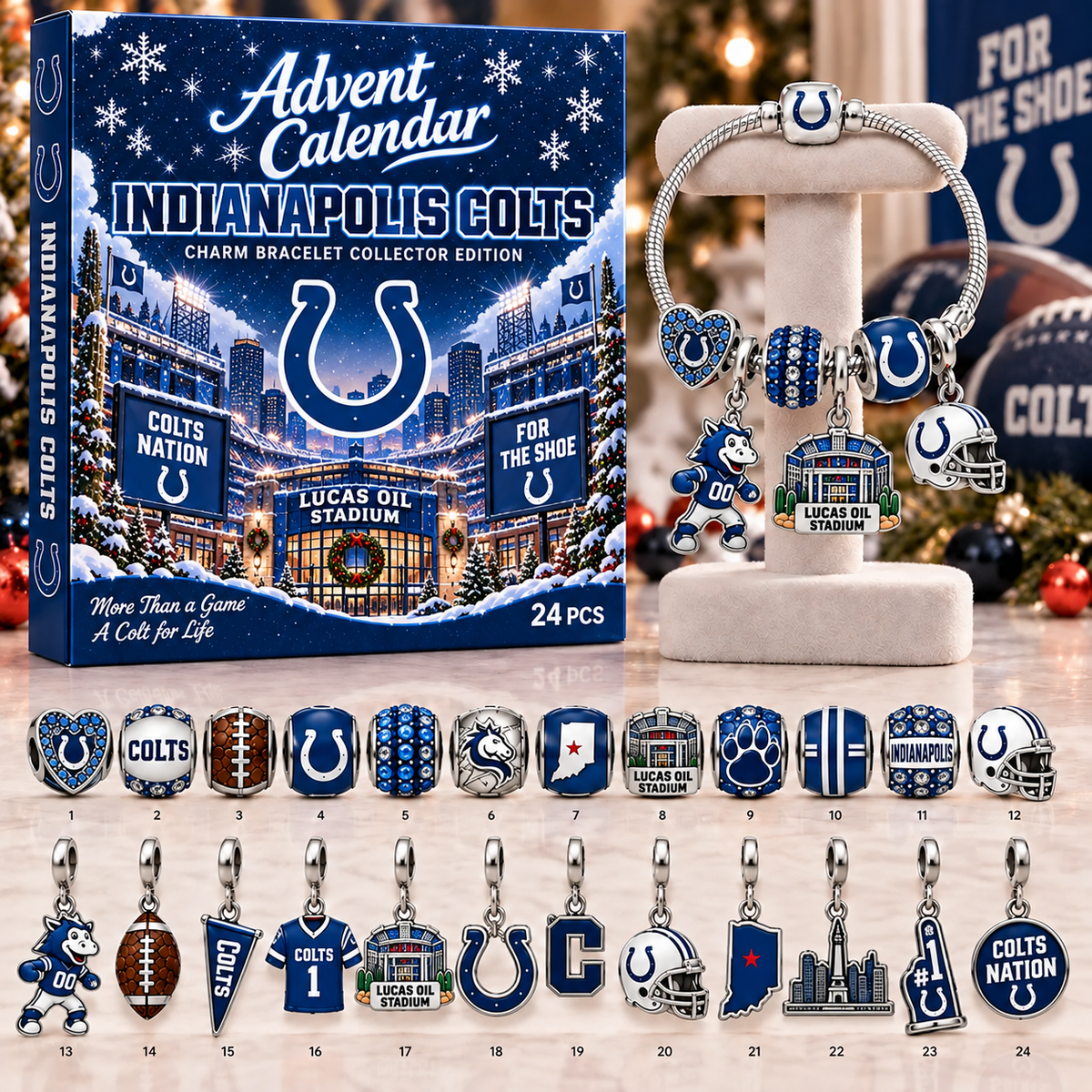 Premium NFL IC Advent Calendar Charm Bracelet Set V5