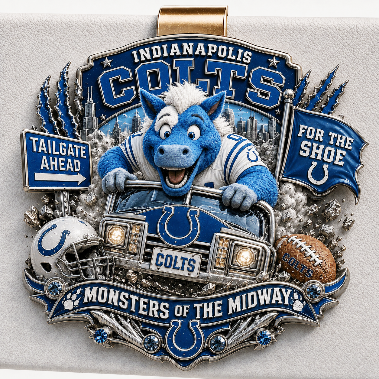 Premium NFL IC Mascot Tailgate 3D Car Visor Clip
