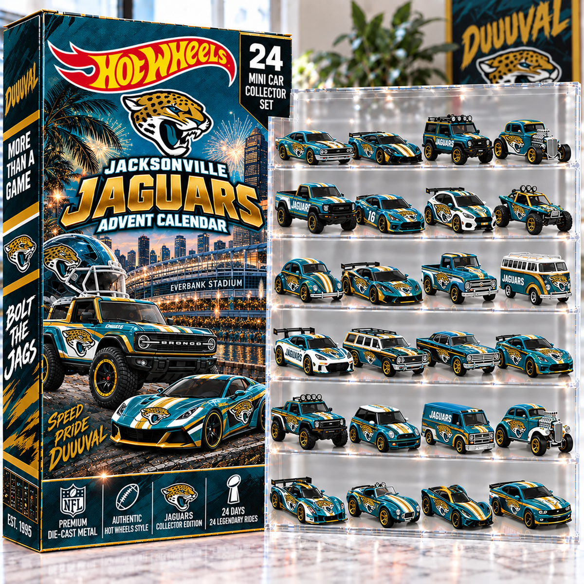 Premium NFL JAC Mini Car Advent Calendar V4