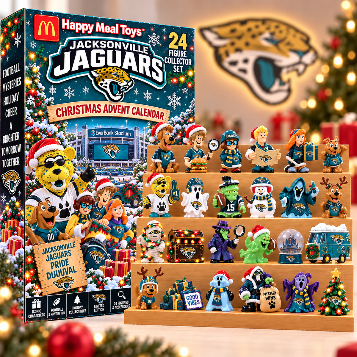 Premium NFL JJ Christmas Crossover Advent Calendar V9