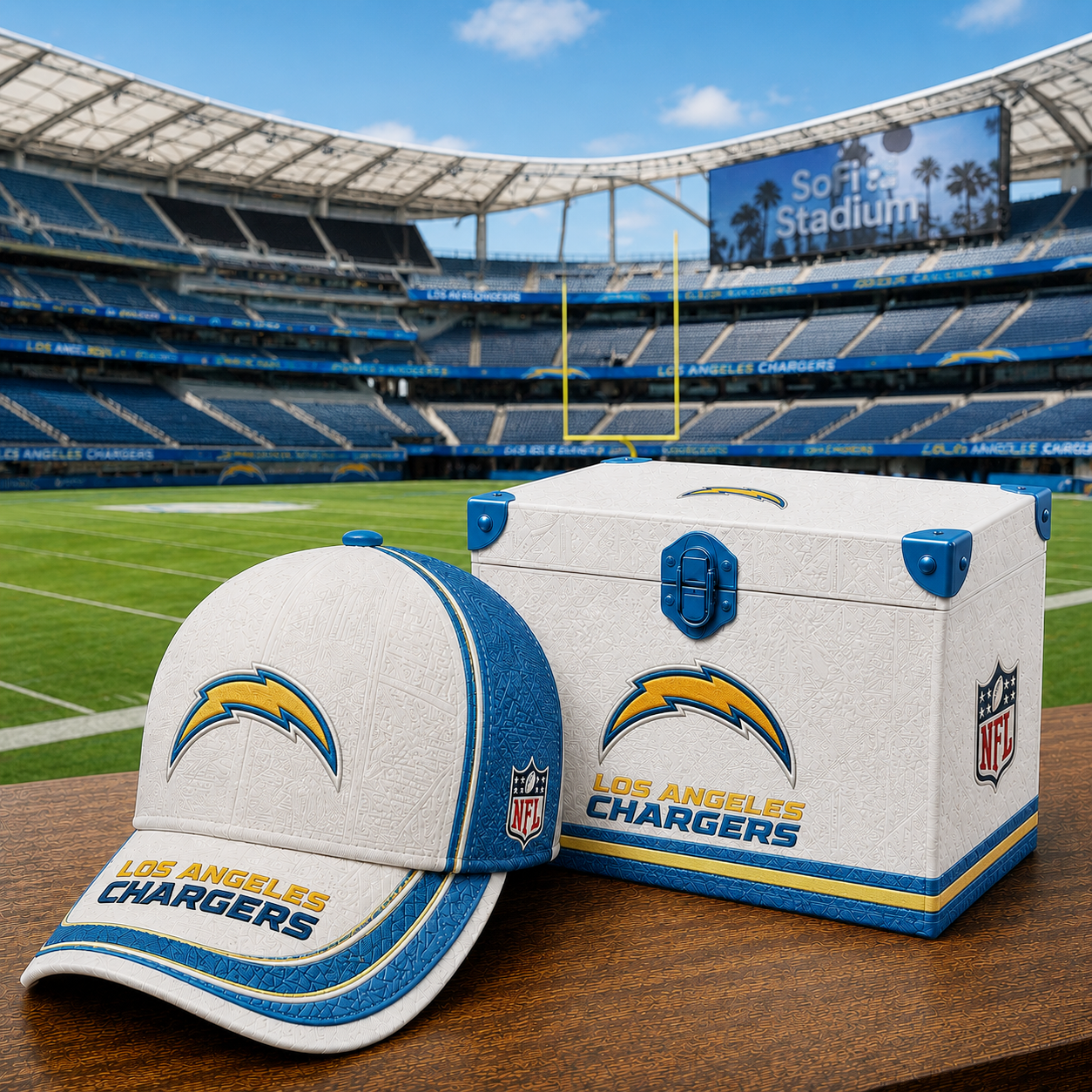 Premium NFL LAC Embossed Leather Cap V2