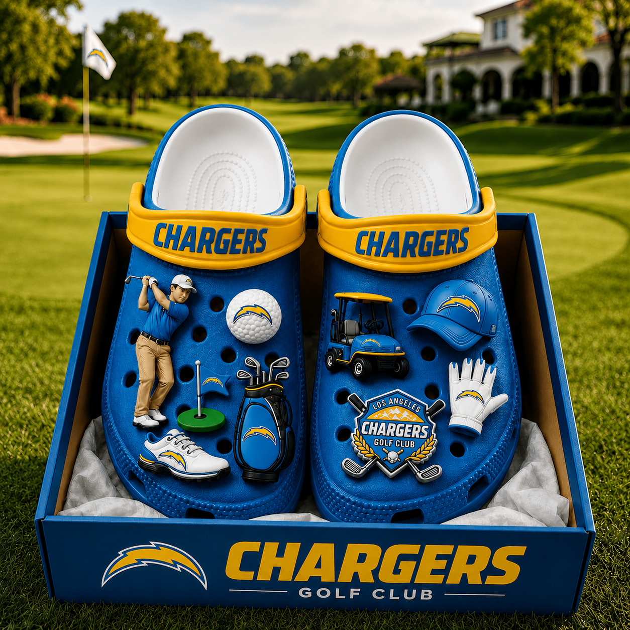 Premium NFL LAC Golf Club Charm Clogs