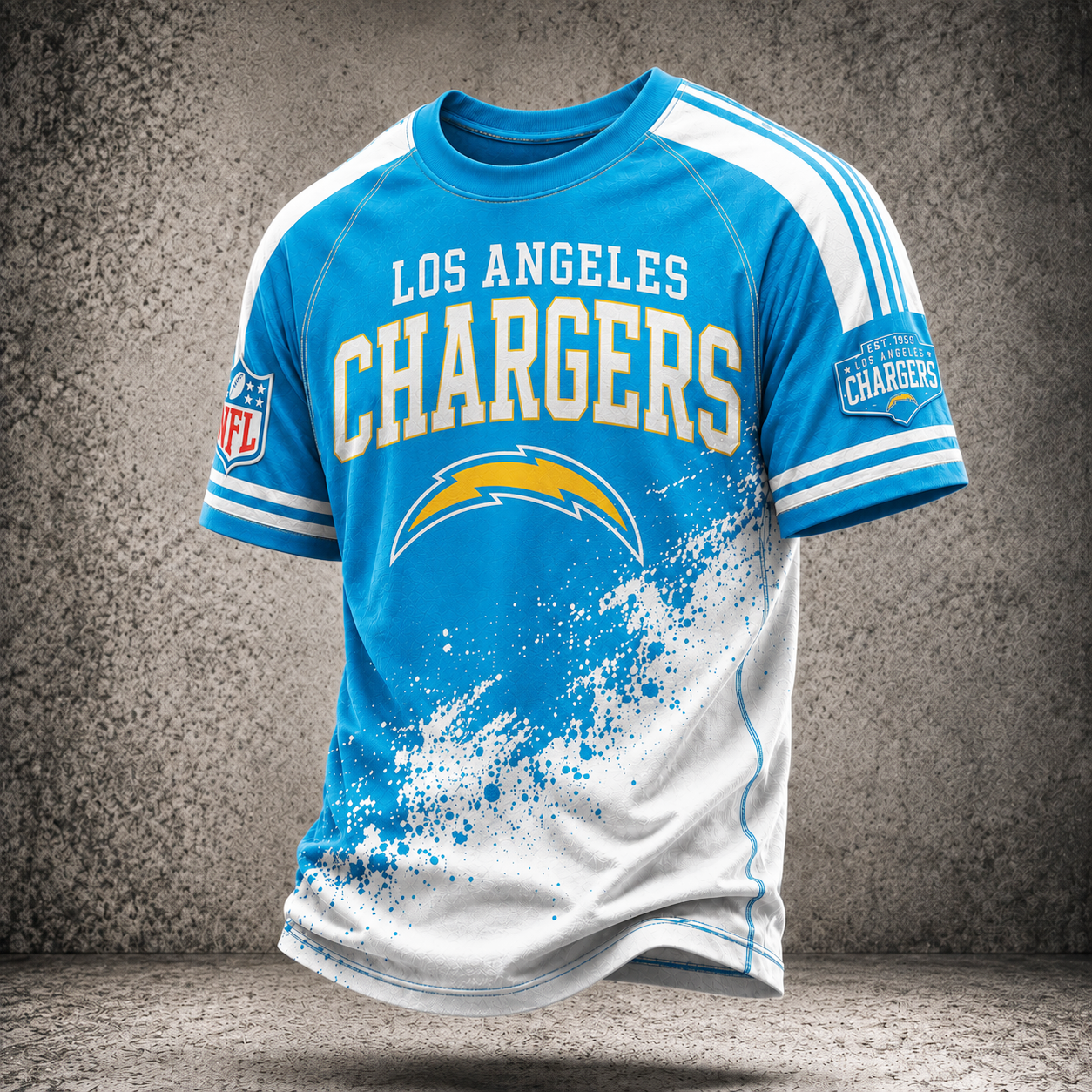 Premium NFL LAC Vintage Paint Splatter Performance T-Shirt