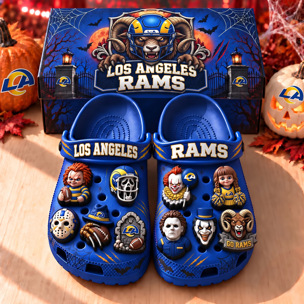 Premium NFL LAR Halloween Clogs