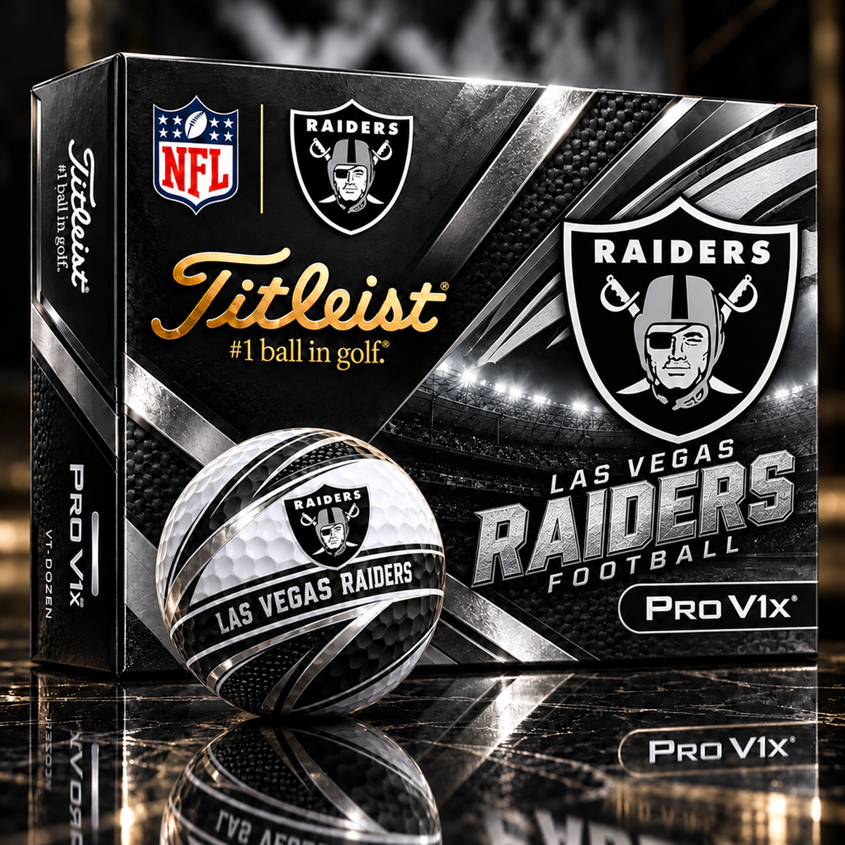 Premium NFL LV x Titleist Pro V1 Team Spirit Golf Balls Set V2