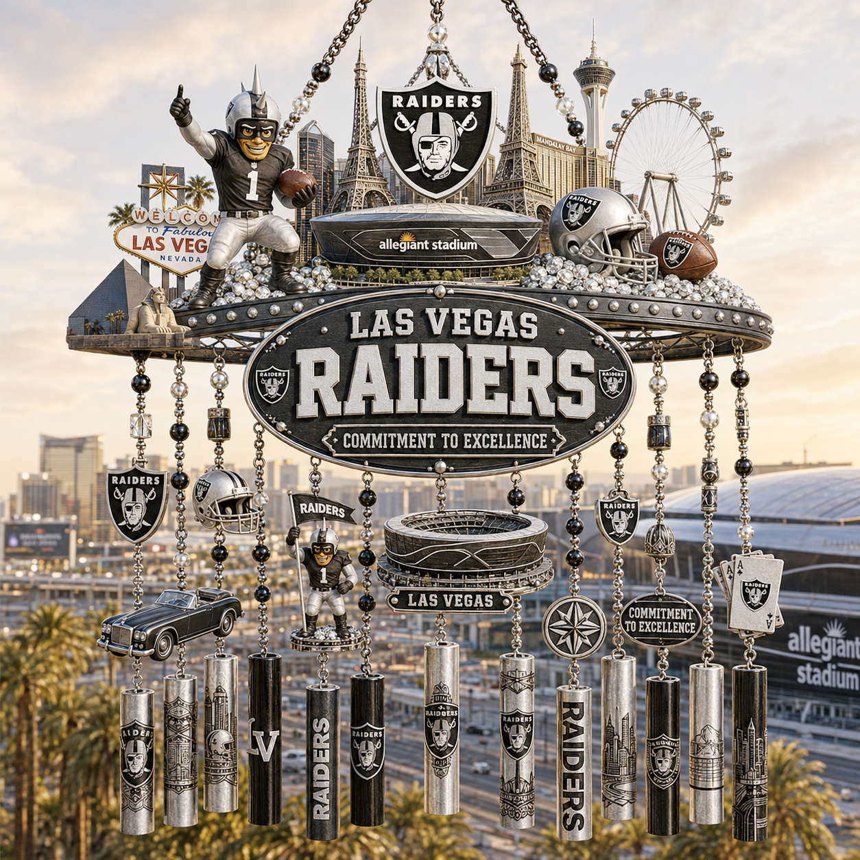 Premium NFL LVR Heritage Wind Chime