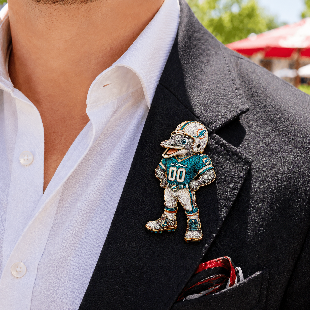 Premium NFL MD Luxury Sculptural Brooch