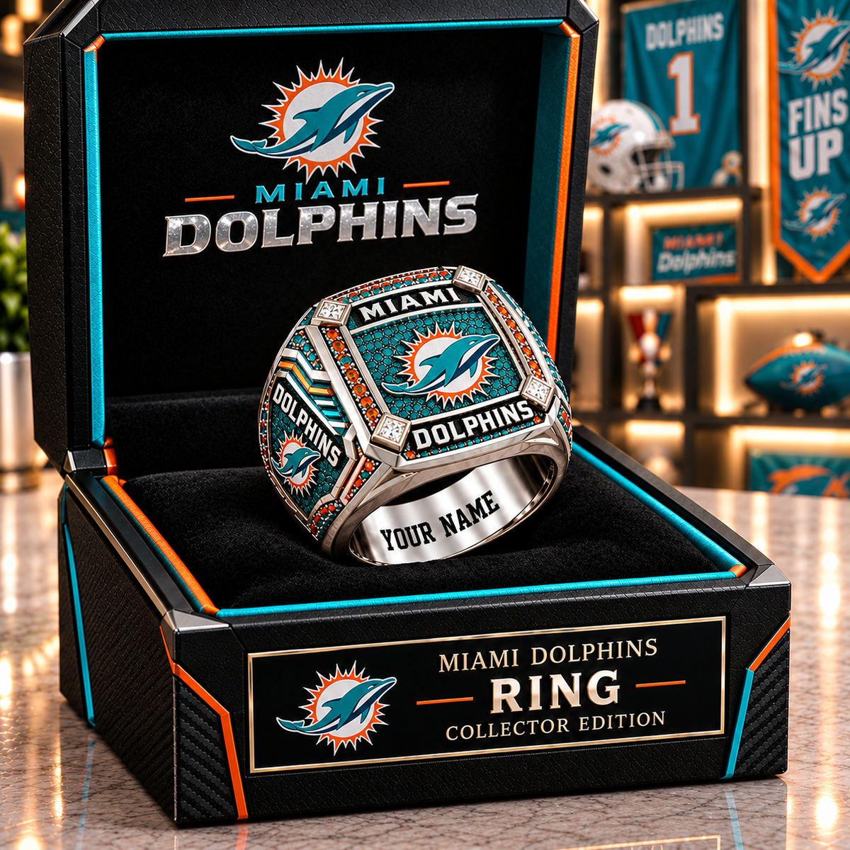 Premium NFL MD Team Spirit Collector Ring