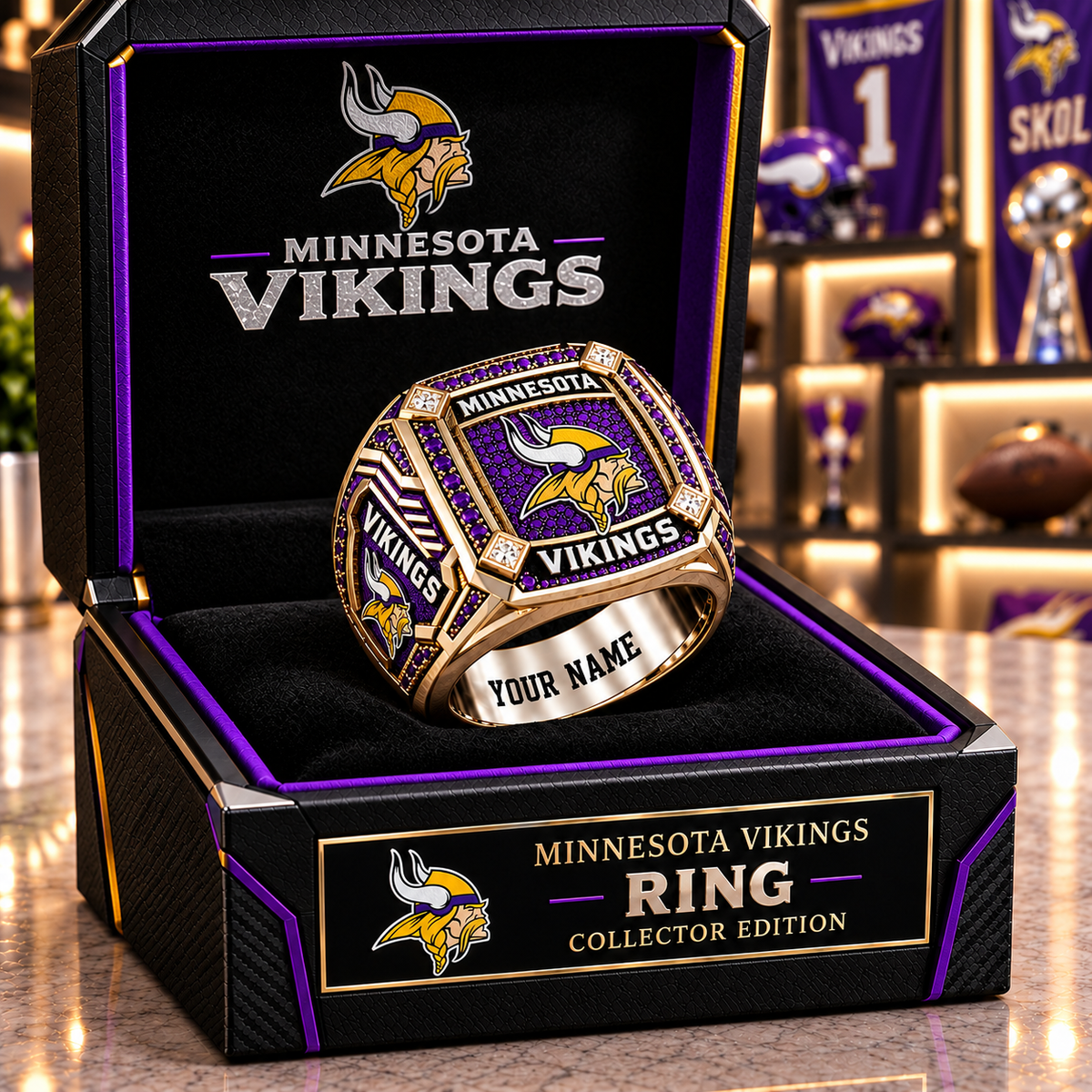 Premium NFL MV Team Spirit Collector Ring