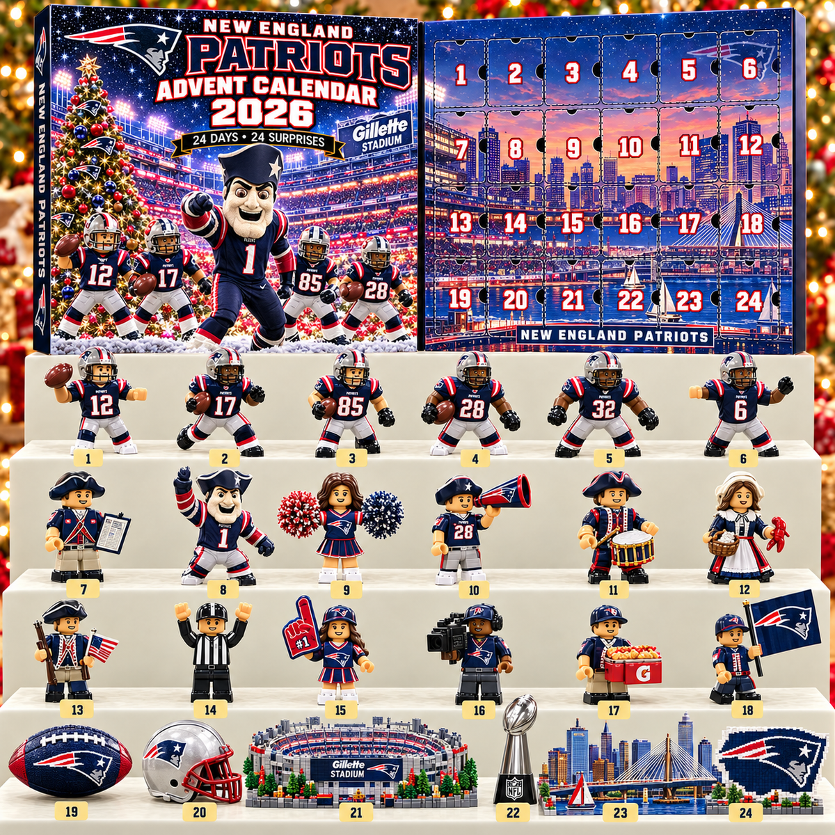 Premium NFL NEP 24-Piece Football Collectible Advent Calendar V2