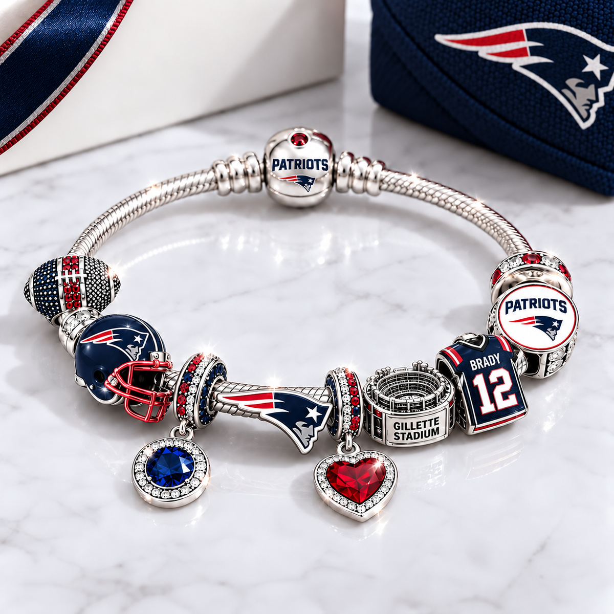 Premium NFL NEP Team Spirit Charm Bracelet V8