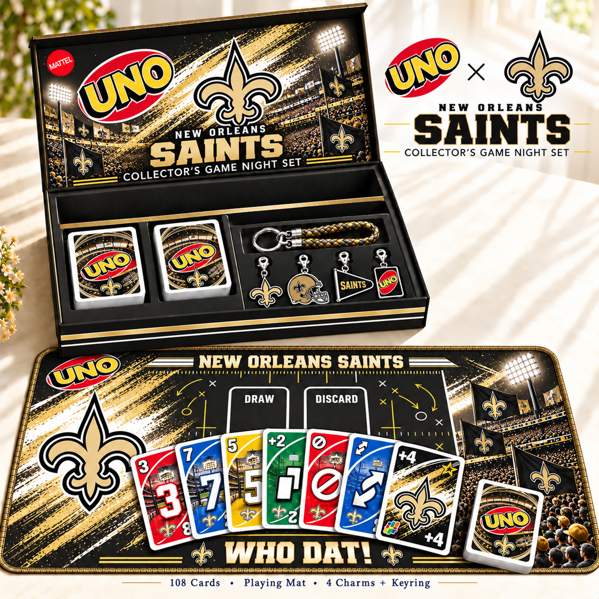 Premium NFL NO Uno Board Game Set